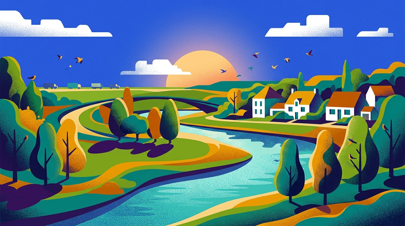 Illustrated artwork for Casual birds conversation about people passing by