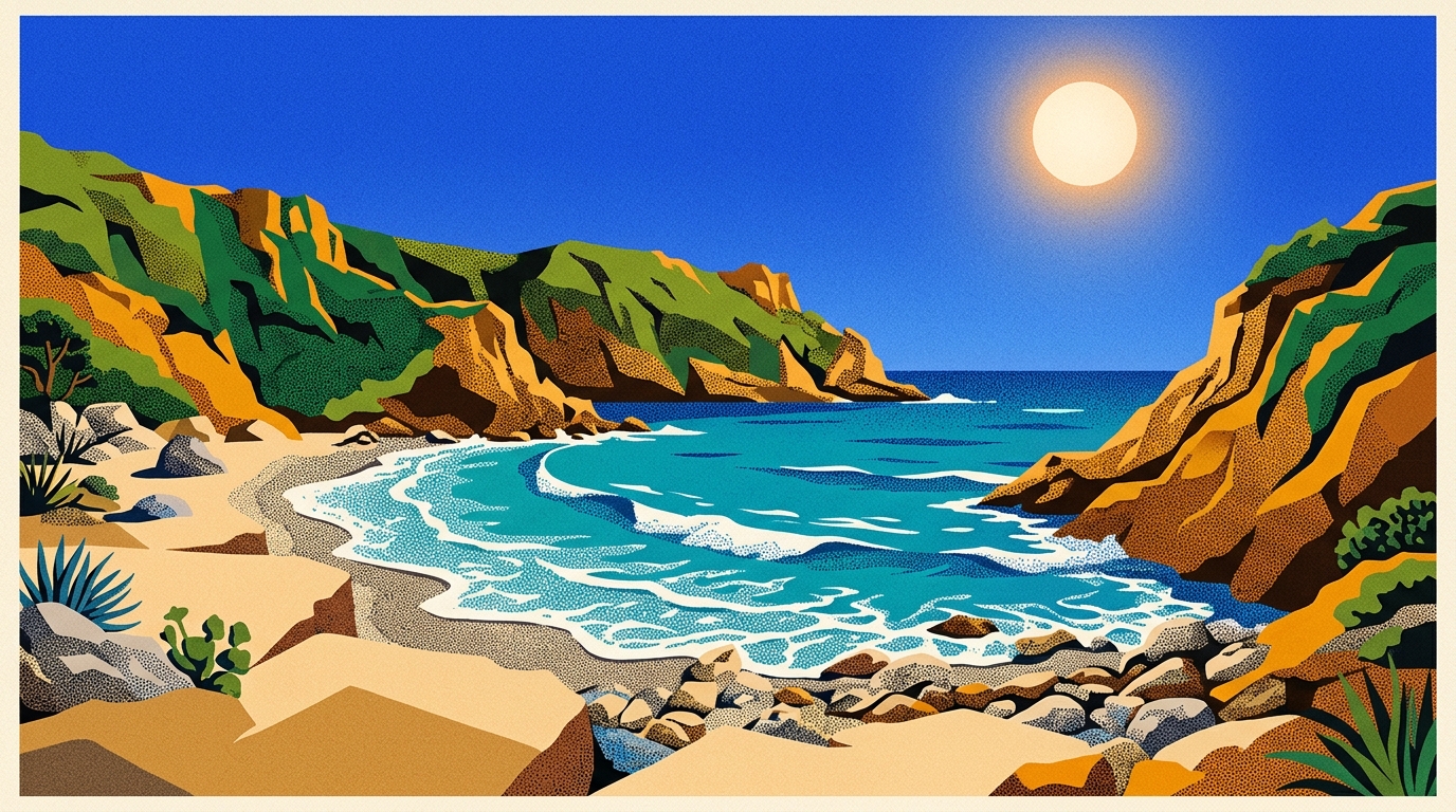 Illustrated artwork for Iles du Frioul - Bruit des vagues dans un petite crique.